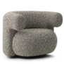 Normann Copenhagen - Burra lounge stoel met swivel, stof Zero 0110