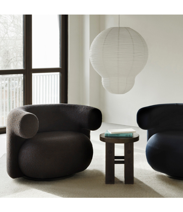 Normann Copenhagen  Normann Copenhagen - Burra lounge stoel met swivel, stof Zero 0110