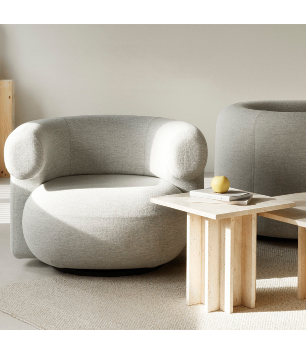 Normann Copenhagen  Normann Copenhagen - Burra lounge chair w.swivel, fabric Zero 0110