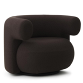 Normann Copenhagen - Burra lounge stoel met swivel, stof Yoredale UDA06