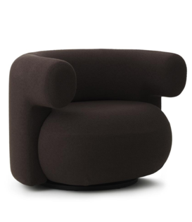 Normann Copenhagen - Burra lounge stoel met swivel, stof Yoredale UDA06