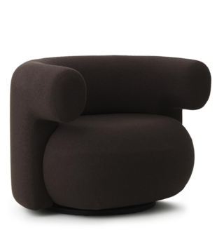 Normann Copenhagen - Burra lounge chair w.swivel, fabric Yoredale UDA06