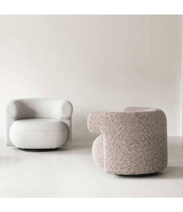 Normann Copenhagen  Normann Copenhagen - Burra lounge stoel met swivel, stof Hallingdal 110