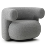 Burra lounge chair w.swivel, fabric Hallingdal 110