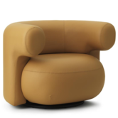 Normann Copenhagen - Burra lounge stoel met swivel, Ultra leder 41571