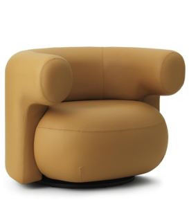 Normann Copenhagen - Burra lounge chair w.swivel, Ultra leather