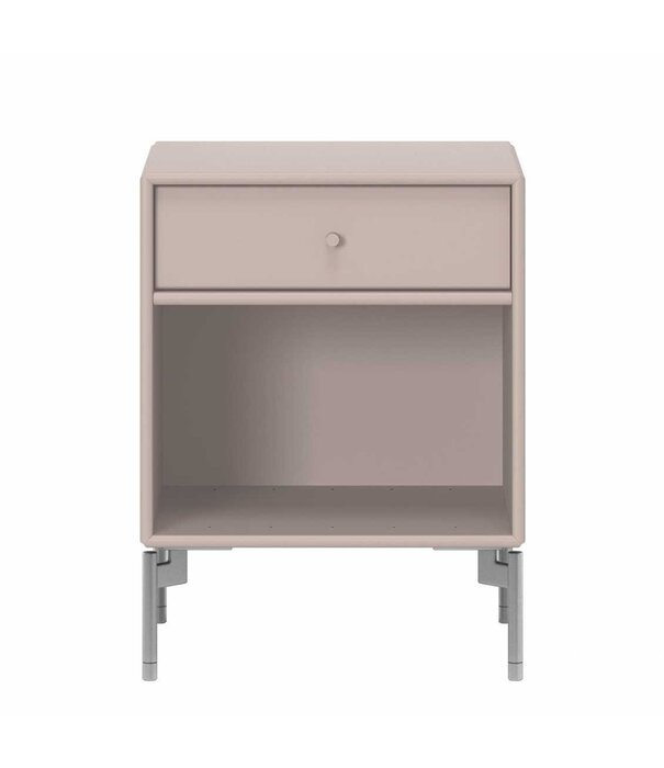 Montana Furniture Montana Selection - Dream Nightstand Ruby, matte chrome legs