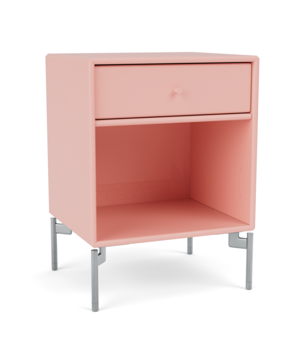 Montana Furniture Montana Selection - Dream Nightstand Ruby, matte chrome legs