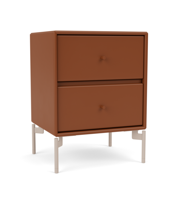 Montana Furniture Montana Selection - Drift Nightstand Clay, chrome legs