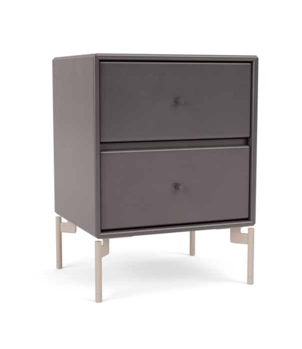 Montana Furniture Montana Selection - Drift Nightstand Clay, chrome legs