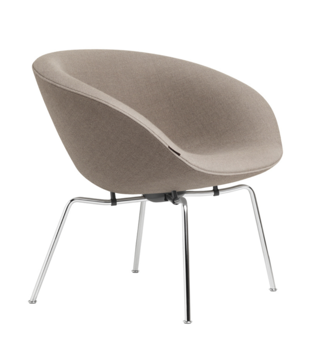 Fritz Hansen Fritz Hansen - Pot lounge chair light grey, chrome base