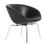 Fritz Hansen - Pot lounge stoel Aura leer, chroom onderstel