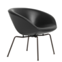 Fritz Hansen - Pot lounge chair Aura leather, brown bronze base