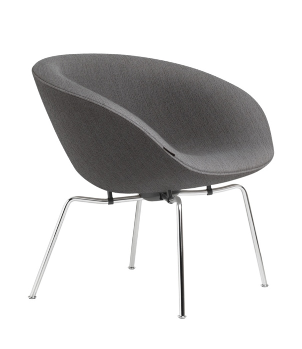 Fritz Hansen Fritz Hansen - Pot lounge chair Grace walnut leather, chrome base