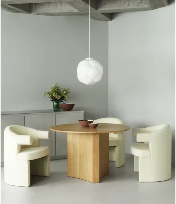 Normann Copenhagen  Normann Copenhagen - Burra dining chair, fabric Remix 126 grey