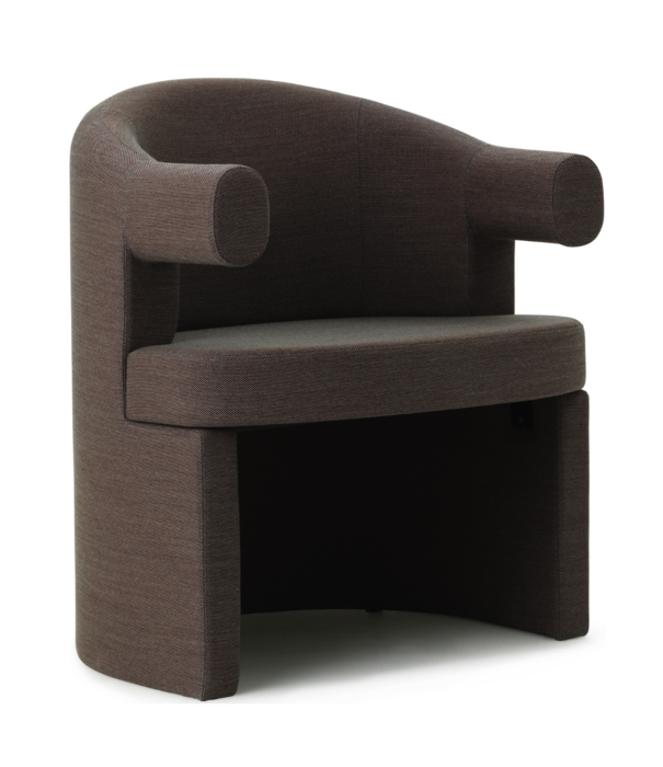 Normann Copenhagen  Normann Copenhagen - Burra dining chair, fabric Steelcut Trio 713 brown