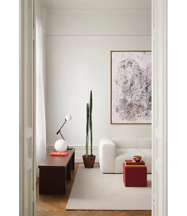 Layered  Layered - Classic Solid wool rug / Bone White