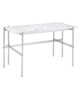 Gubi - TS Desk white Carrara marble, polished frame 120 x 60