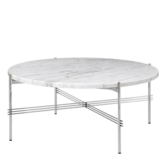 Gubi - TS salontafel rond wit Carrara marmer, gepolijst voet