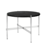 Gubi - TS salontafel rond Black Marquina marmer, gepolijst staal Ø55