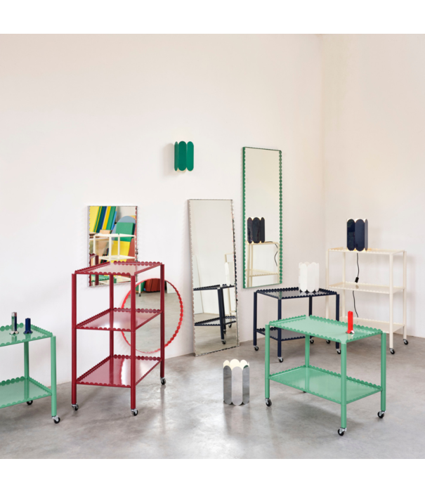 Hay  Hay - Arcs mirror rectangle large burgundy