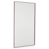 Arcs mirror rectangle large burgundy