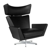 Fritz Hansen - Oksen lounge chair leather, swivel base