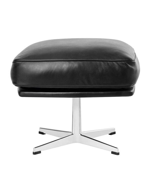 Fritz Hansen Fritz Hansen - Oksen lounge stoel leer, swivel onderstel