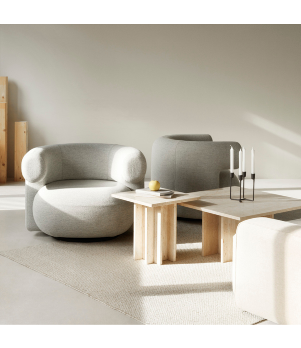 Normann Copenhagen  Normann Copenhagen - Edge coffee table small, travertine