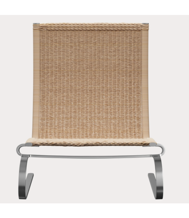Fritz Hansen Fritz Hansen - PK20 lounge chair wicker, matte chrome base