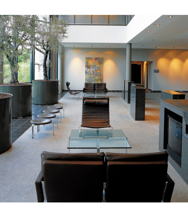 Fritz Hansen Fritz Hansen - PK20 lounge stoel leer, mat chroom stalen onderstel