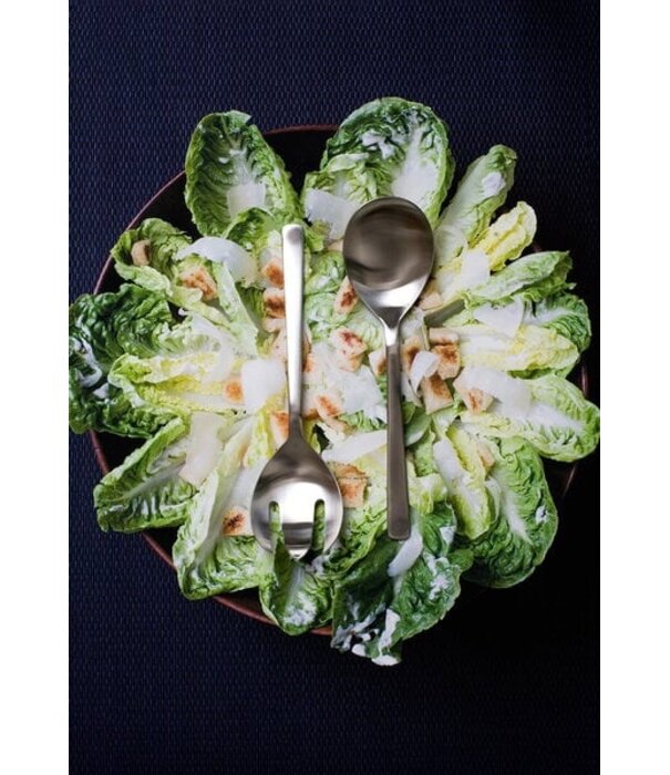Kay Bojesen  Kay Bojesen - Grand Prix small salad set, polished stainless steel