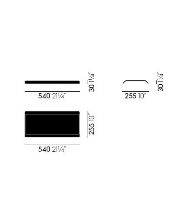 Vitra  Vitra - Sofa Tray rectangle, leather