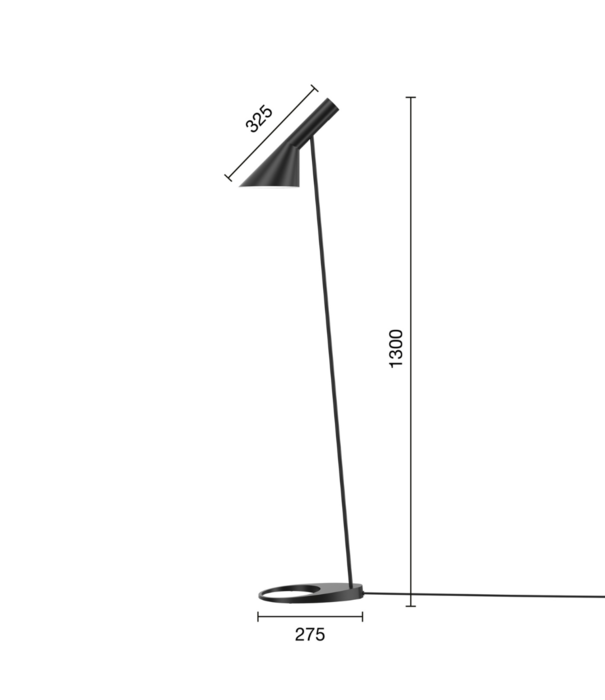 Louis Poulsen  Arne Jacobsen floor lamp black