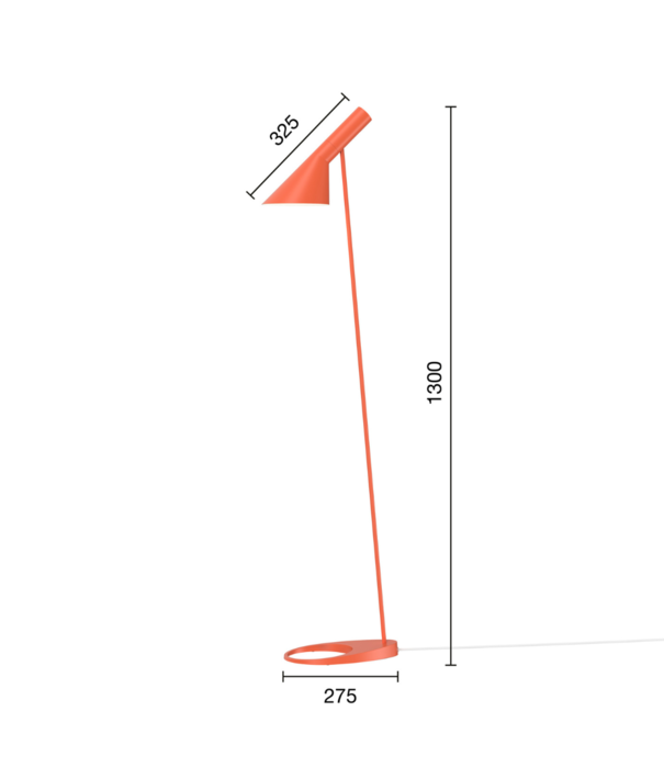 Louis Poulsen  Louis Poulsen - AJ vloerlamp electric orange