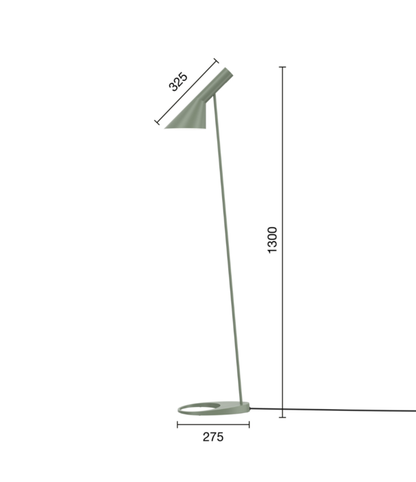 Louis Poulsen  Louis Poulsen - AJ vloerlamp pale petroleum