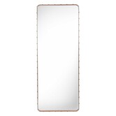 Gubi - Adnet  large wall mirror creamy white leather