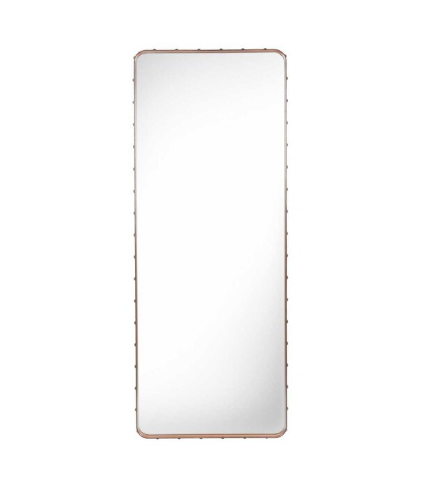 Gubi  Gubi - Adnet  large wall mirror creamy white leather