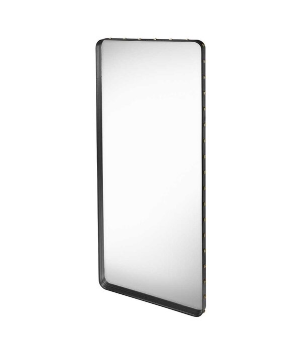 Gubi  Gubi - Adnet  large wall mirror creamy white leather