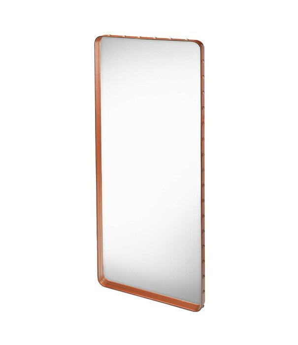 Gubi  Gubi - Adnet  large wall mirror creamy white leather