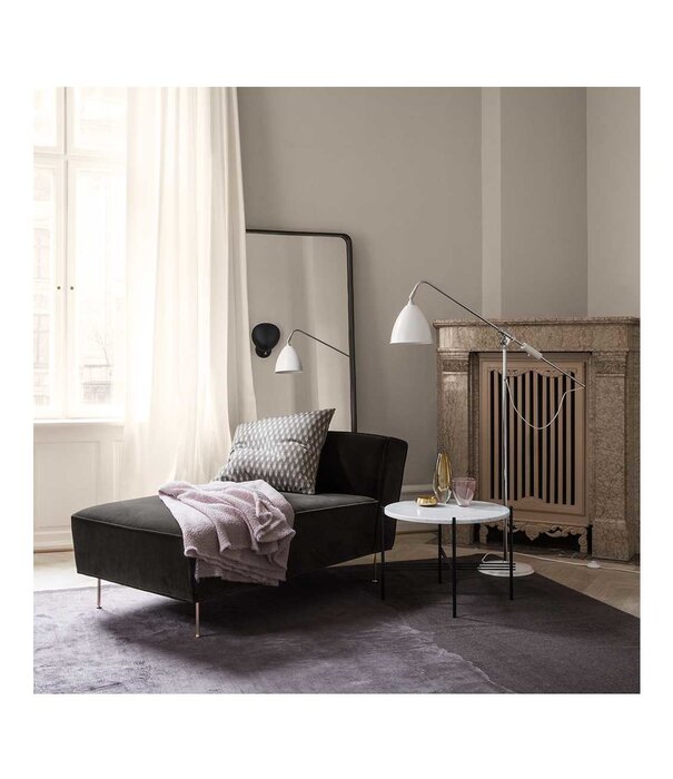 Gubi  Gubi - Adnet  large wall mirror creamy white leather