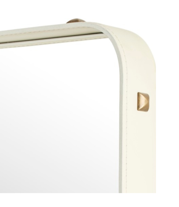 Gubi  Adnet large wandspiegel creamy white leer