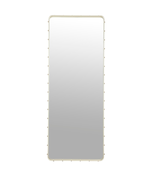 Gubi  Gubi - Adnet  large wall mirror creamy white leather