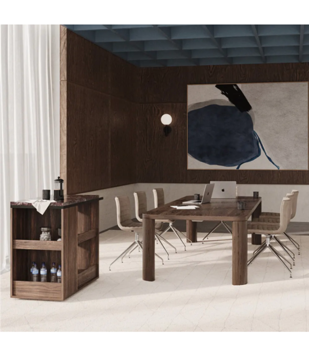 Asplund  Asplund: Remy Serveerwagen eiken - wit Carrara marmer top