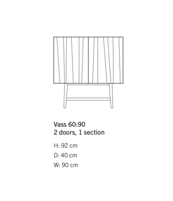 Asplund  Asplund: Vass 60:90 cabinet white with oak stand