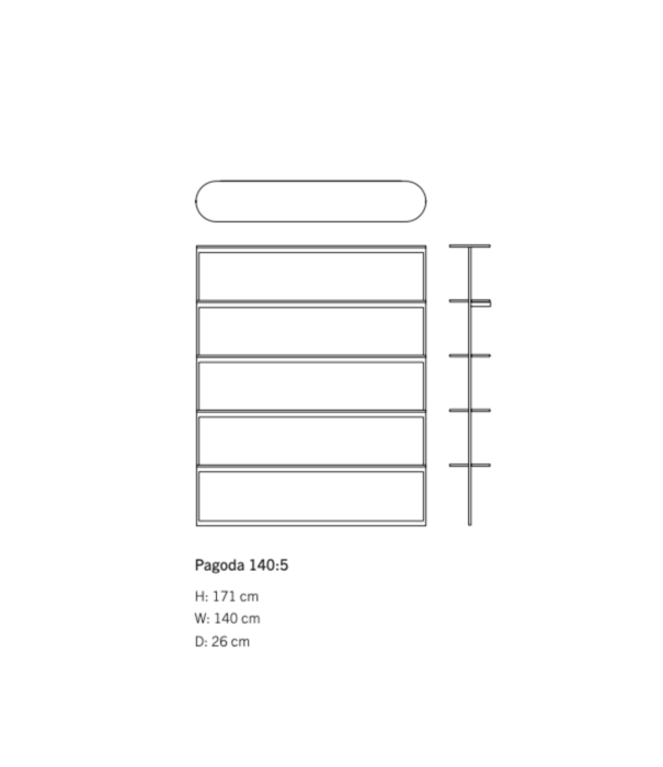 Asplund  Asplund: Pagoda 140/60 shelving system