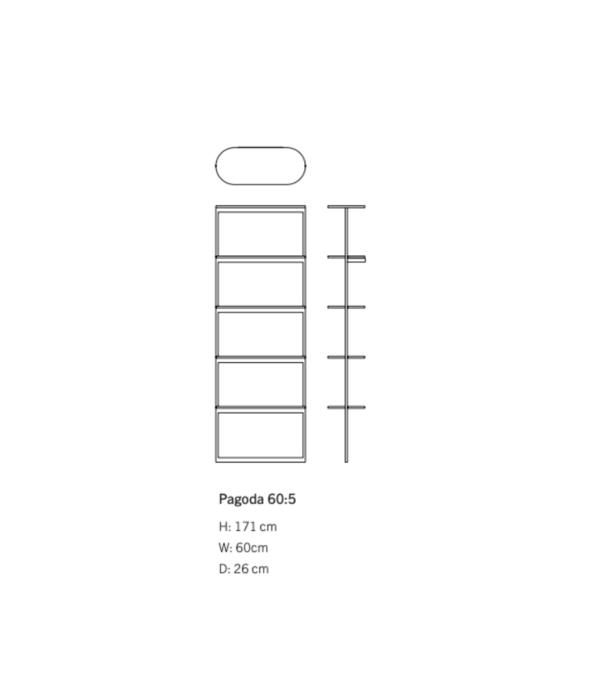 Asplund  Asplund: Pagoda 140/60 shelving system