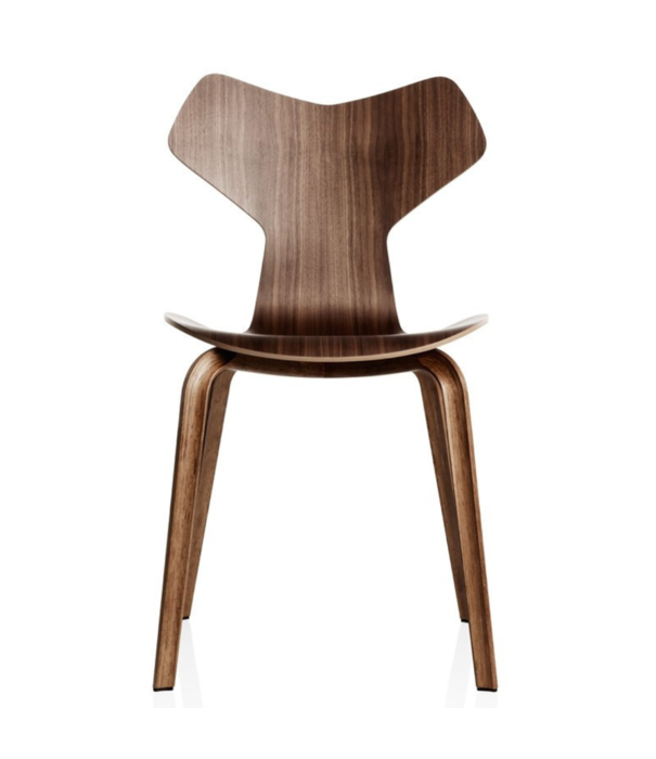 Fritz Hansen Fritz Hansen - Grand Prix Chair walnut, front upholstery Hallingdal grey