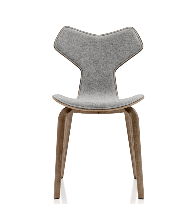 Fritz Hansen Fritz Hansen - Grand Prix Chair walnut, front upholstery Hallingdal grey
