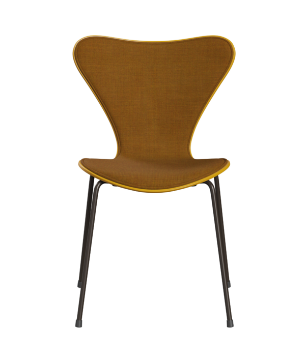 Fritz Hansen Fritz Hansen - Series 7 chair true yellow, front Remix 422, bronze base